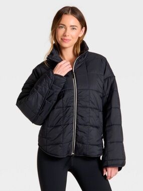 JoyLab Women’s Oversized Quilted Puffer Jacket - Black Size XXL NWT